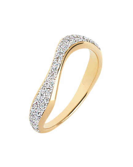 Ring aura opal glitter gold guld