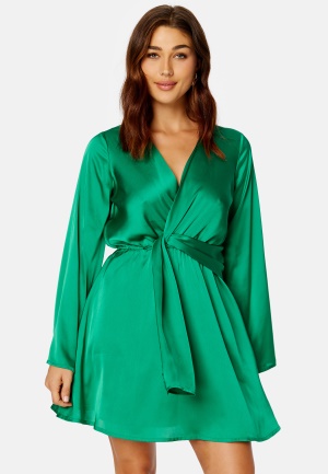 BUBBLEROOM Nichelle Knot front Dress Green S