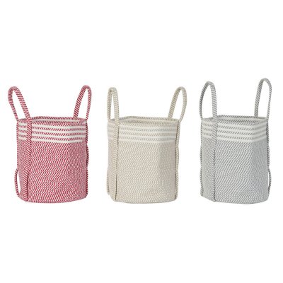 Korg DKD Home Decor Bomull Boho (3 pcs) (30 x 30 x 34 cm)