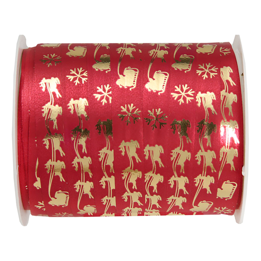 Presentsnöre Christmas Röd/Guld - 1-pack