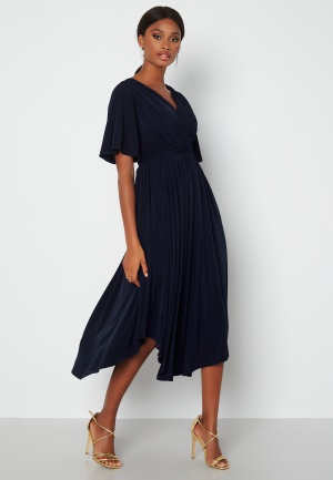Bubbleroom Occasion Valeria Butterfly Sleeve Dress Dark blue S