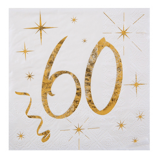 Kaffeservetter 60 Guld - 20-pack