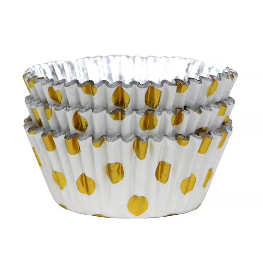 Muffinsformar - Prickiga - Metallic/Guld