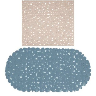 Badrumsmatta DKD Home Decor Beige Grå PVC (2 pcs) (88 x 1 x 38 cm)