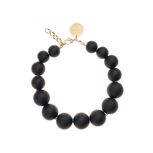 Halsband beads matt black