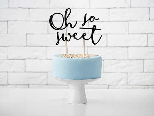 Cake Topper - Oh So Sweet - Svart