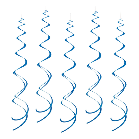 Swirls Mörkblåa Hängande Dekoration - 8-pack