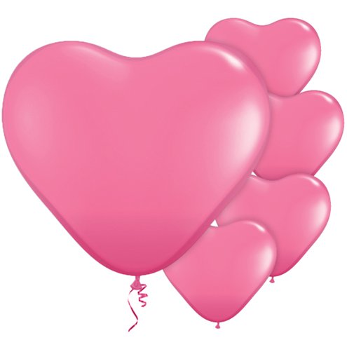 Hjärtballonger - Rosa