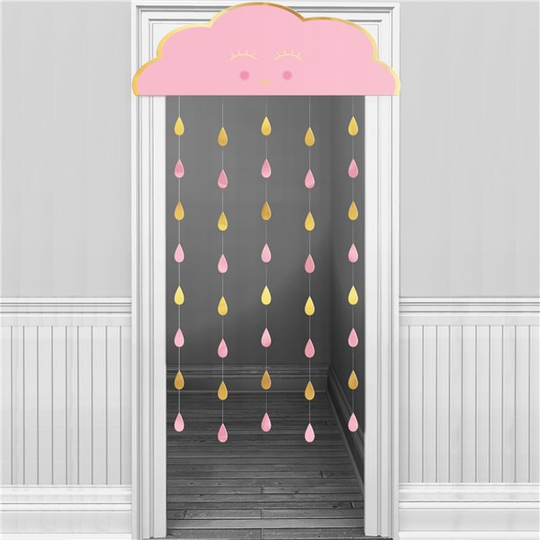 Draperi - Moln - Rosa/Guld