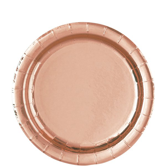 Papptallrikar - Roséguld