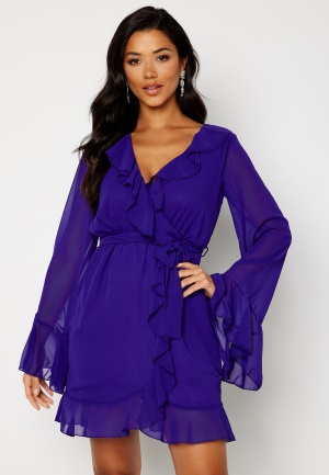 Trendyol Ana LS Wrap Dress Purple 36