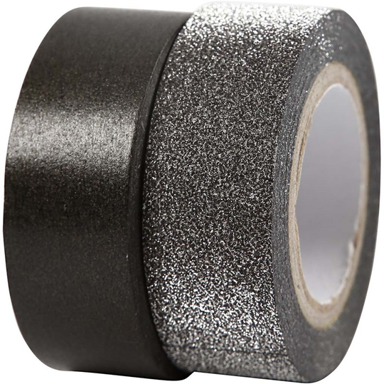 Washitejp - Svart/Glitter