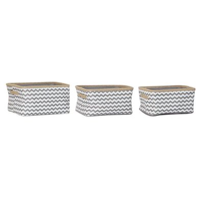 Korg - set DKD Home Decor Polyester Jute Sick-sack Boho (3 pcs)