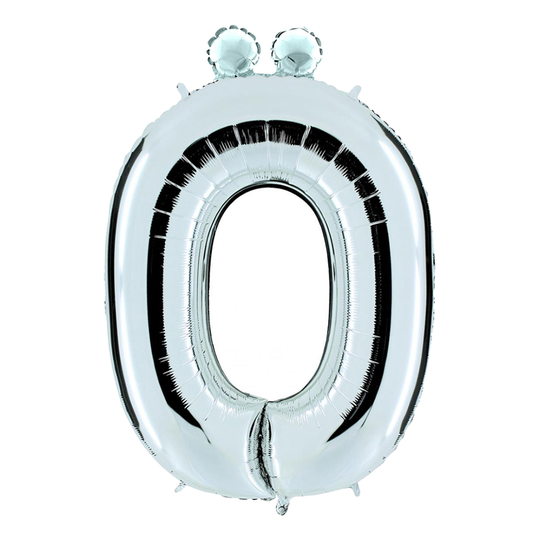 Bokstavsballong Silver - Bokstav Ö