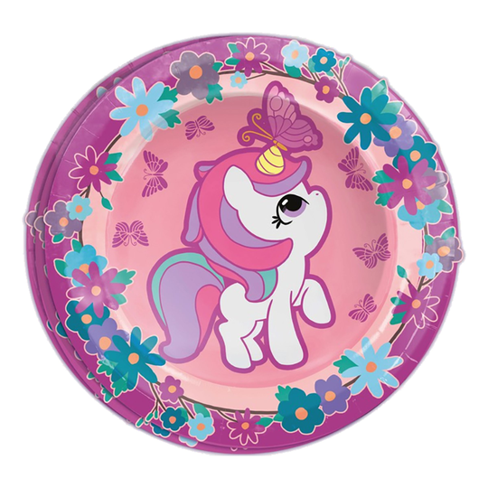 Papperstallrikar Unicorn - 8-pack