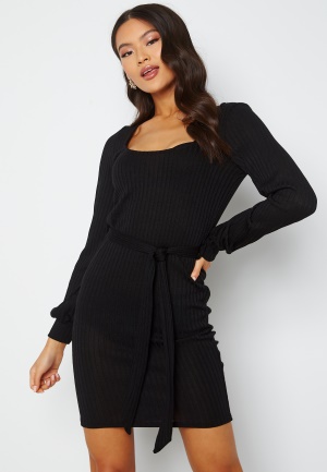 Chiara Forthi Gianna puff sleeve dress Black XS