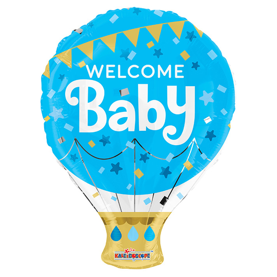 Folieballong - Luftballong - Welcome baby blå