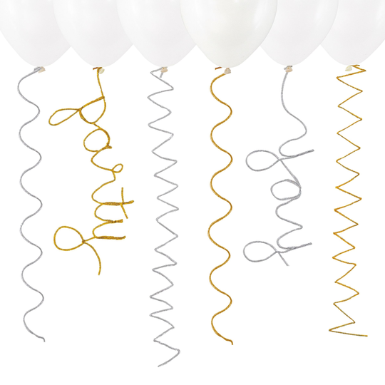 Ballongsvansar Guld/silver