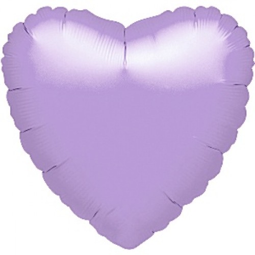 Folieballong - Hjärta - Lila (Storlek: 45 cm)