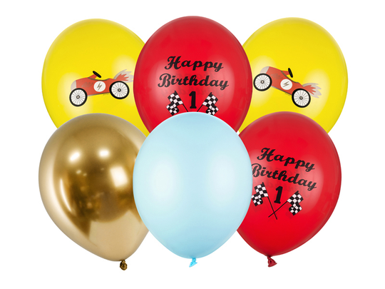 Ballongbukett - Happy Birthday - Racing