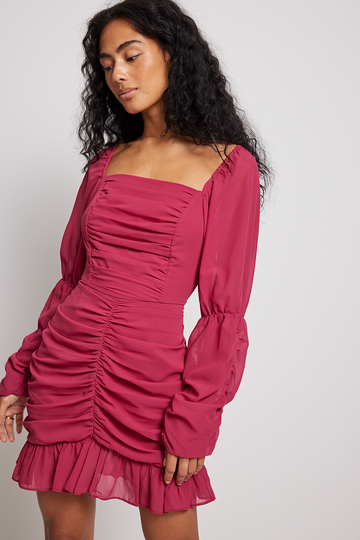 NA-KD Boho Skir miniklänning - Pink