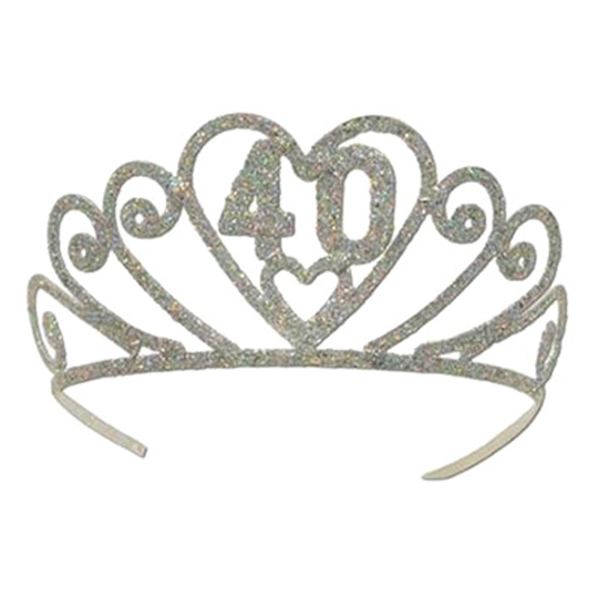 Glittertiara med Siffror - 40