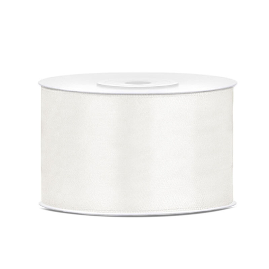 Satinband Vaniljvit - 38 mm x 25 m