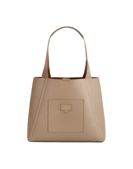 Tote bag sensano double faced nappa taupe