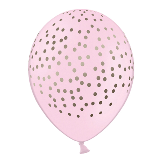 Ballonger Prickar Rosa/Silver - 6-pack