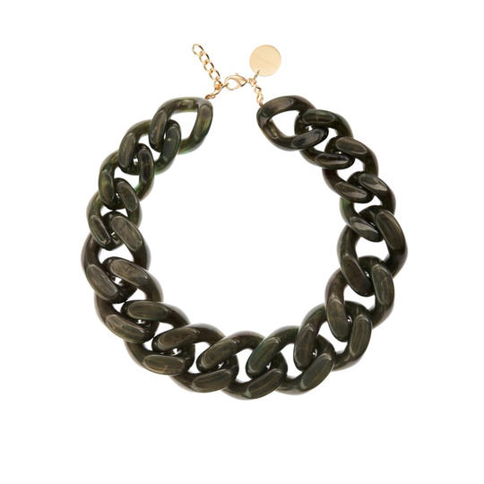 Halsband great chain olive marble