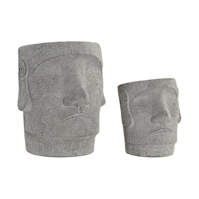 Krukset DKD Home Decor �S3023942 Grå Cement Boho (19 x 18 x 22 cm)