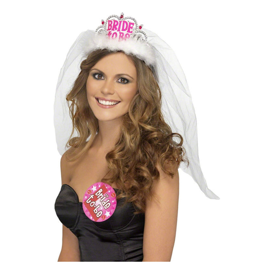 Bride to Be Tiara med Slöja - One size