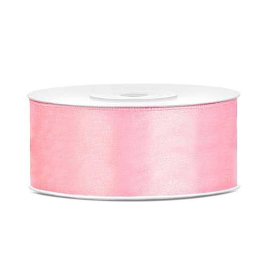 Satinband Ljusrosa - 25 mm x 25 m