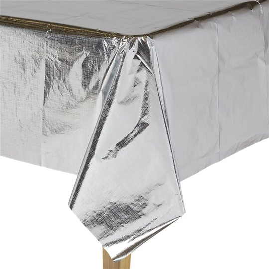 Bordsduk - Silvermetallic - 120 x 180 cm