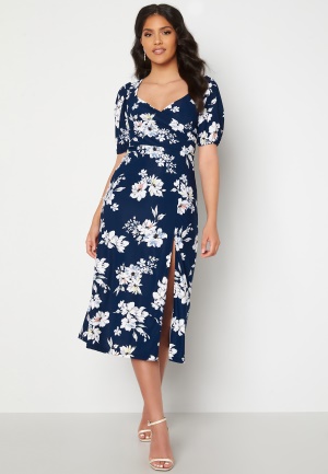 Chiara Forthi Giulia Puff Sleeve Dress Navy / Floral 36
