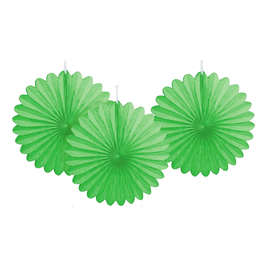 Pappersfjädrar Limegröna Mini Hängande Dekoration - 3-pack