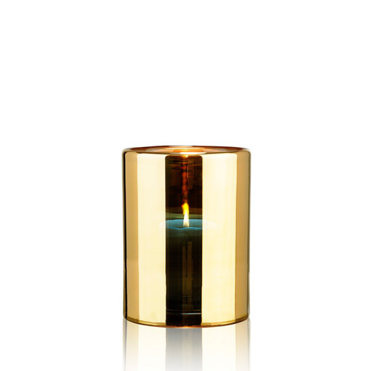 Hurricane ljuslykta gold 18x21 cm