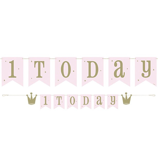 Vimpel - 1 Today - Rosa/Guld
