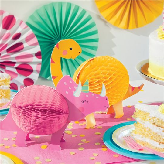 Honeycombs - Dinosaurie - Rosa/Gul