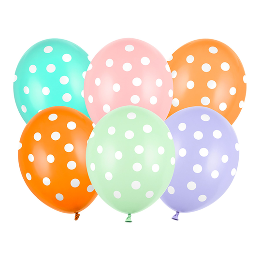 Prickiga Ballonger Pastellmix - 6-pack