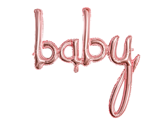 Folieballong - Baby - Roséguld