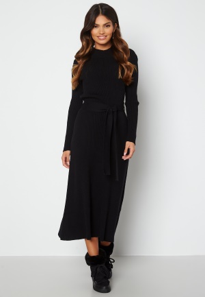 Happy Holly Brooklyn midi knitted dress Black 32/34