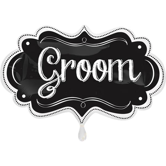Folieballong - Chalkboard - Groom