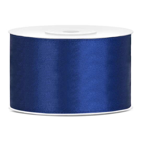 Satinband Mörkblå - 38 mm x 25 m