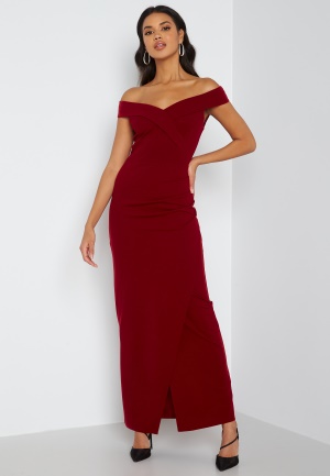 Bubbleroom Occasion Lydia Off Shoulder Gown Red 44