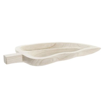 Bordsdekoration DKD Home Decor Brun Paulowniaträ Löv av en växt (48,5 x 21 x 5 cm)