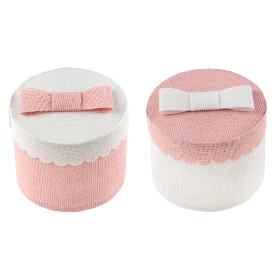 Runda askar - 4-pack - Rosa