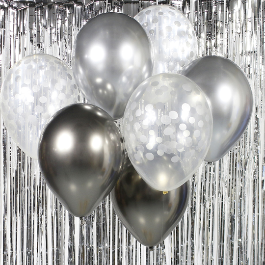 Ballongkit Silver/Transparent - 7-pack