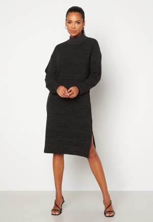 BUBBLEROOM Kirsten knitted dress Dark grey melange L