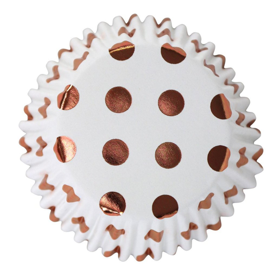 Muffinsformar - Prickiga - Metallic/Roséguld